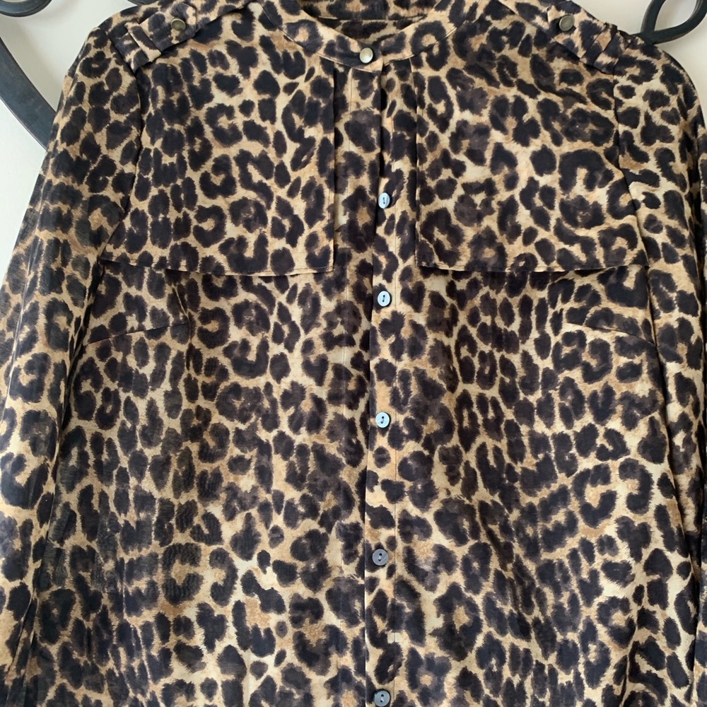 Cheetah print blouse